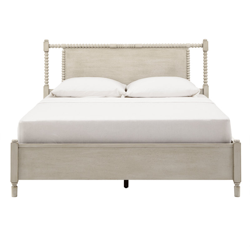 Platform Bed, Antique White, Queen