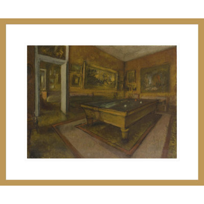 «Billiard Room at Me-nil-Hubert» par Edgar Degas, impression giclée encadrée