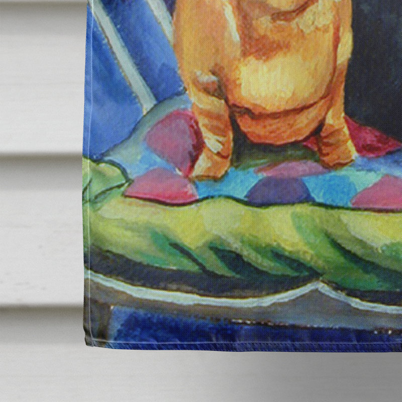 Dachshunds deux faces rouge et noir et brun clair 2 côtés 40 x 28 po drapeau maison