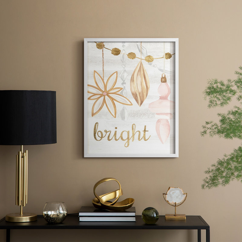 Impression encadrée de la collection Elegant Ornaments - bois massif, H 11 po x l 9 po, Blanc