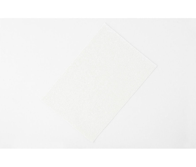 Blanc opale - Échantillon de papier peint scintillant véritable (format A6)