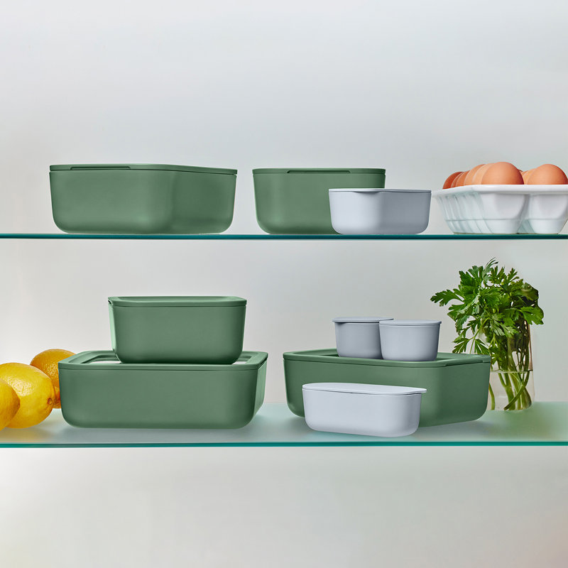Caraway 14Pc Glass Food Storage Set, Navy