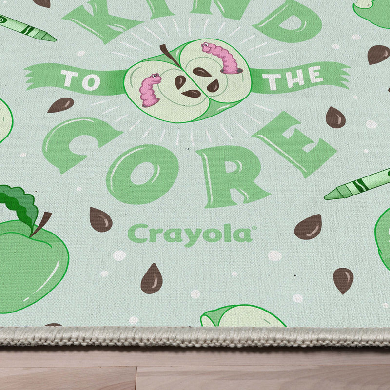 Tapis vert bien tissé Crayola, Rectangle 3 pi 3 po x 5 pi