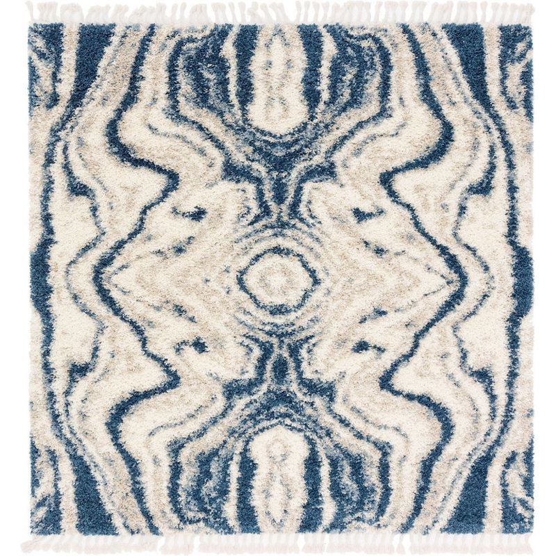 Mitzy Ikat Indoor Rug, Square 8'