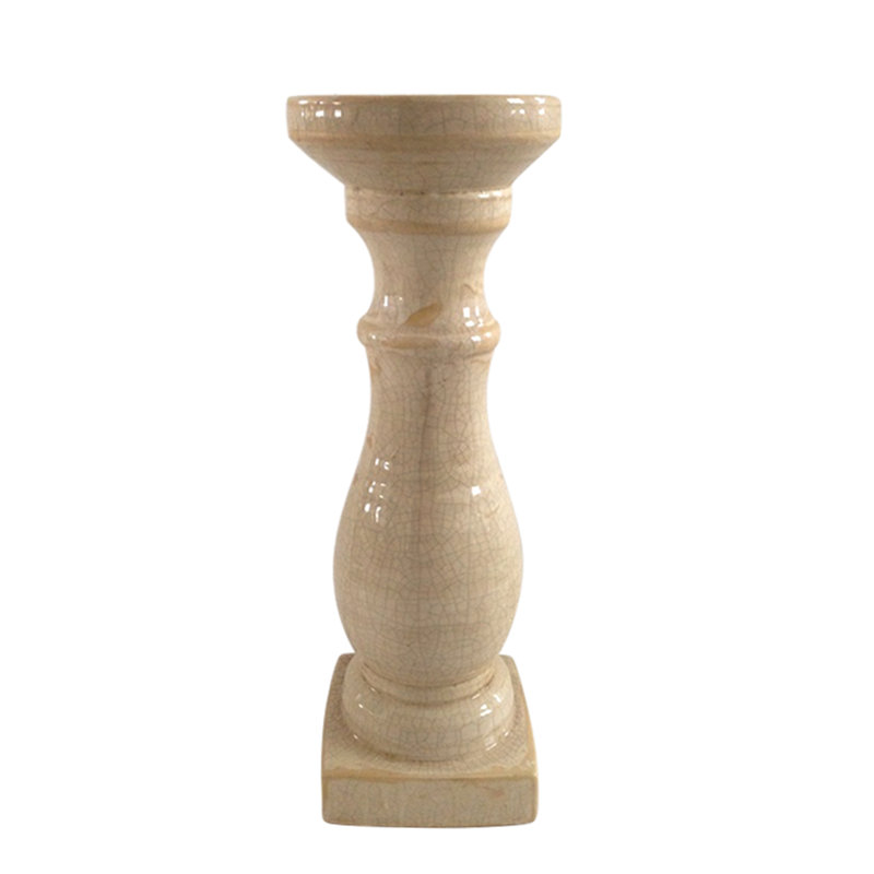 Grand chandelier en céramique, Beige, H 15,35 po x l 4,95 po x P 4,95 po