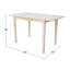 Table de salle à manger extensible en bois massif Ginna