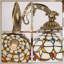 Appliques murales en verre coloré 7,9 po style Tiffany avec chaînette