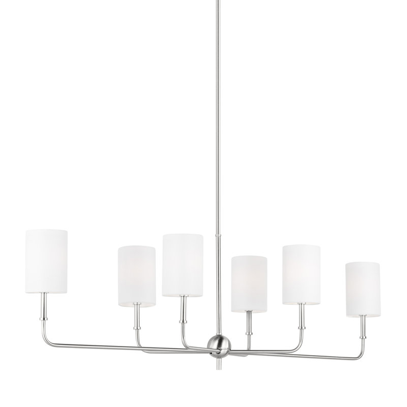 Foxdale 6 - Light Chandelier, Brushed Nickel