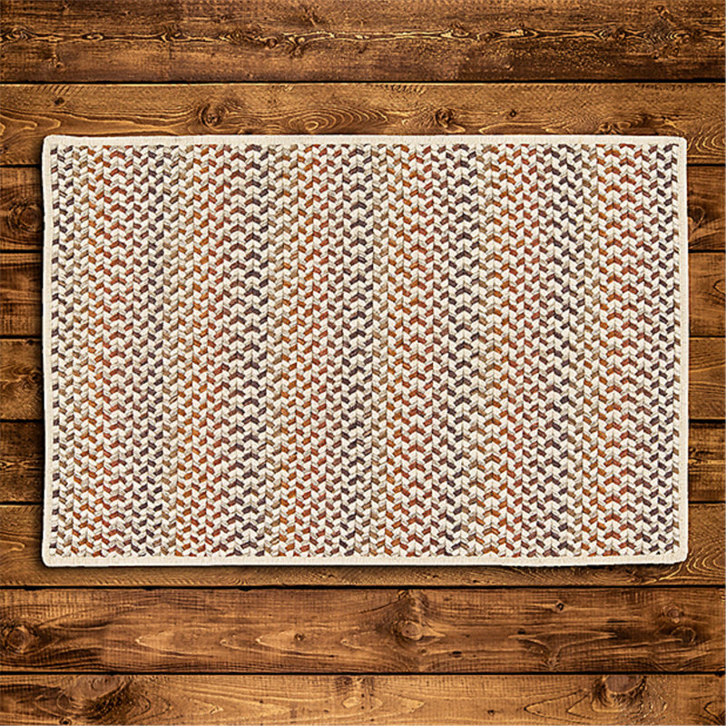 Tapis en laine naturelle tissé à la main Arvie, Rectangle 5 pi x 8 pi