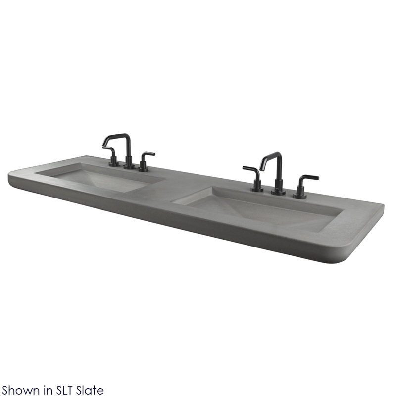 Newterra 68'' W Double Vanity Top, Slate, Widespread