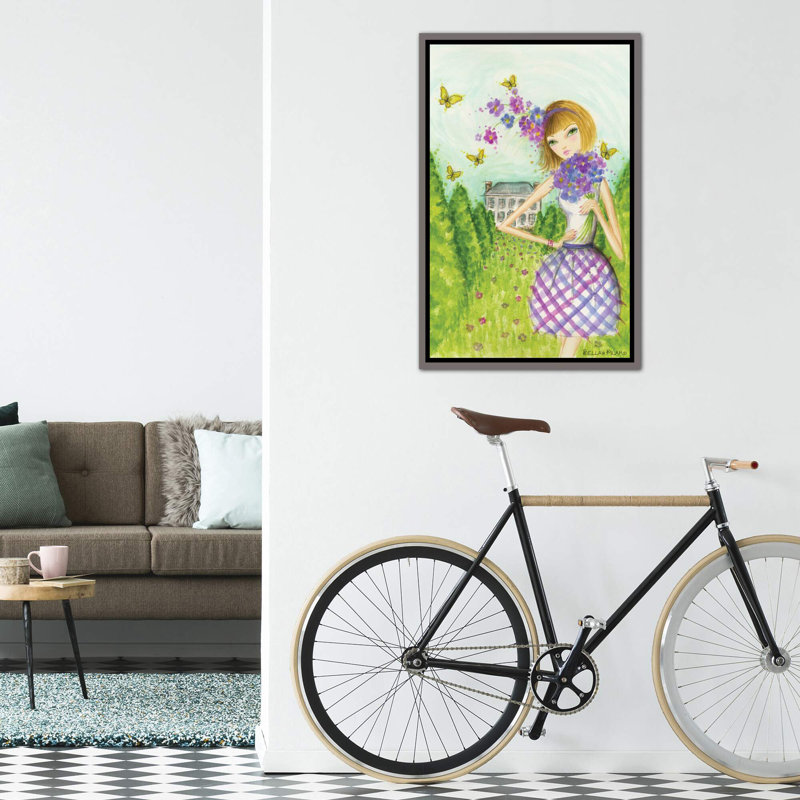 Printemps à Summerside # 2, art, Toile encadrée de bois rustique foncé, H 26 po x l 18 po x P 1,5 po