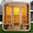 Smartmak® 4-5 Person Outdoor Wood Steam Sauna Room with Porch Design, Traditional Canadian Hemlock Wooden Saunas Spa, ETL-Certified Heater, Rocks, Light, Headrest, Backrest, 195℉