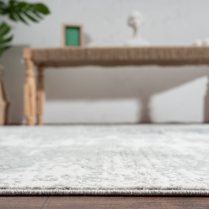 Area Rug in Gray, Rectangle 9'6" x 13'