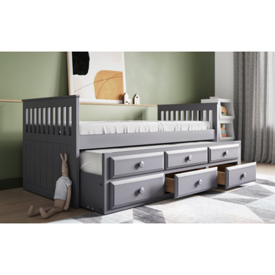 Brae 90 X 190cm Daybed with Storage Included with Trundle Included