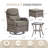 Ensemble de conversation d'extérieur 5 pièces avec chaises berçantes pivotantes en osier, repose-pieds et table d'appoint Deb-1811363668