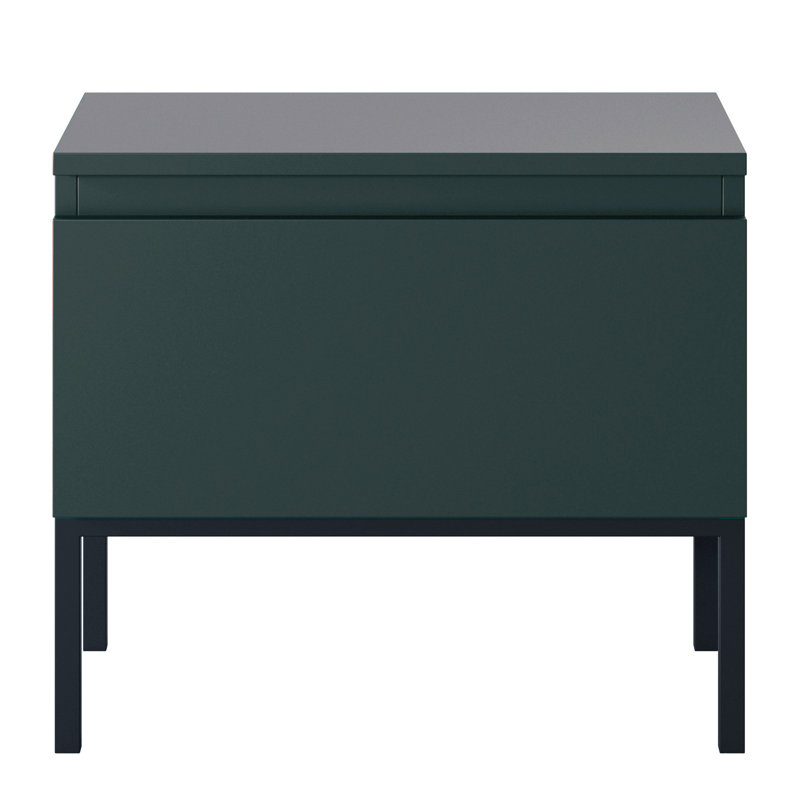 Auburntown 49cm W Manufactured Wood Bedside Table, Dark Green 
