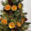 Guirlande de Noël décorative de style campagnard en forme de guirlande de 10 pi séchée orange