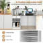 Bureau de réception moderne avec comptoir ovale-665754694