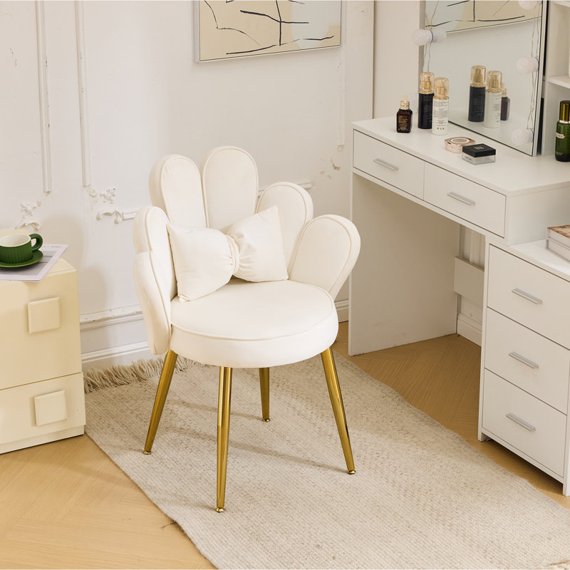 Velvet Armchair, White Velvet