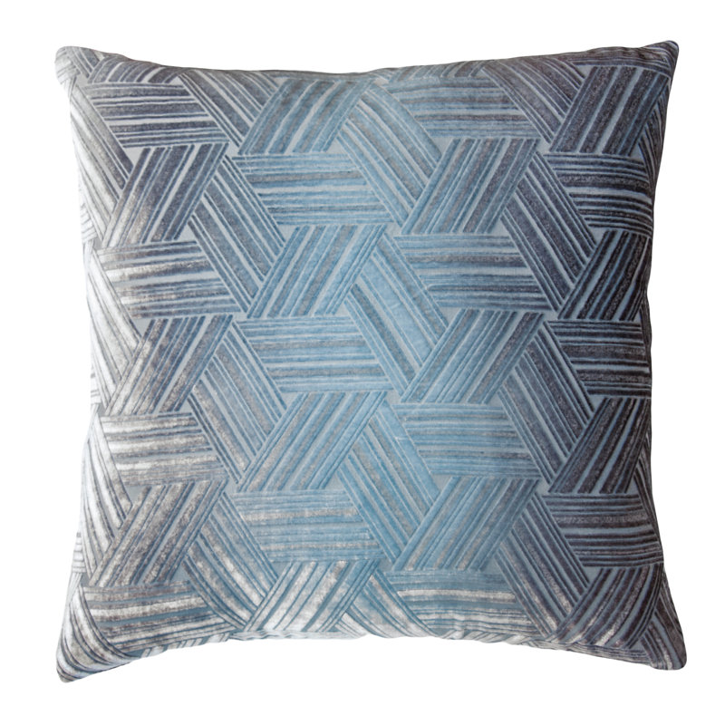 Entwined Square Velvet Pillow Cover & Insert, Dusk, 18" x 18"