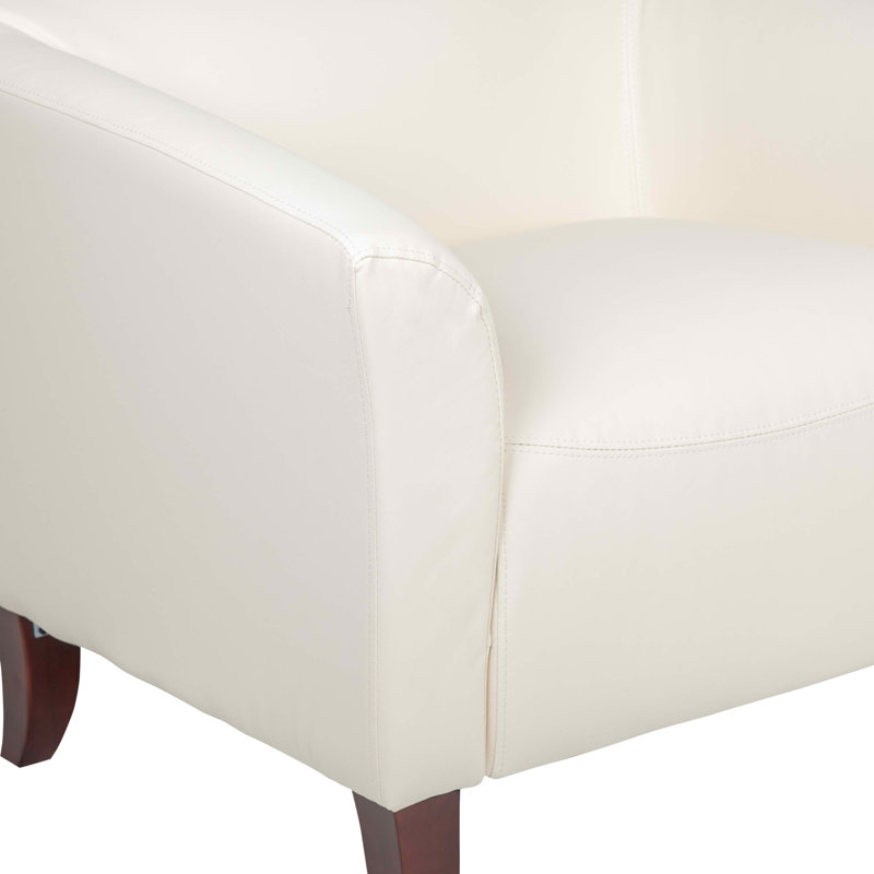 Canapé Hercules Imperial Series LeatherSoft avec pieds en bois de cerisier, Blanc