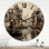 Horloge murale surdimensionnée en bois canal beige ardoise II - Canals