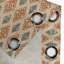 Rideau à oeillets pour fenêtre 2 panneaux Dakota Fields Zambia, 50 po, orange sable, bleu foncé-367976615