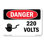 220 Volts Decal 5" X 3.5"