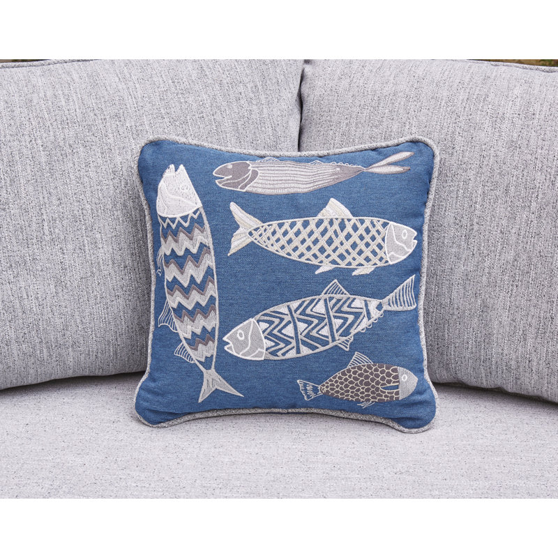 Light Gray Wicker Outdoor Sectional Sofa with Cushions