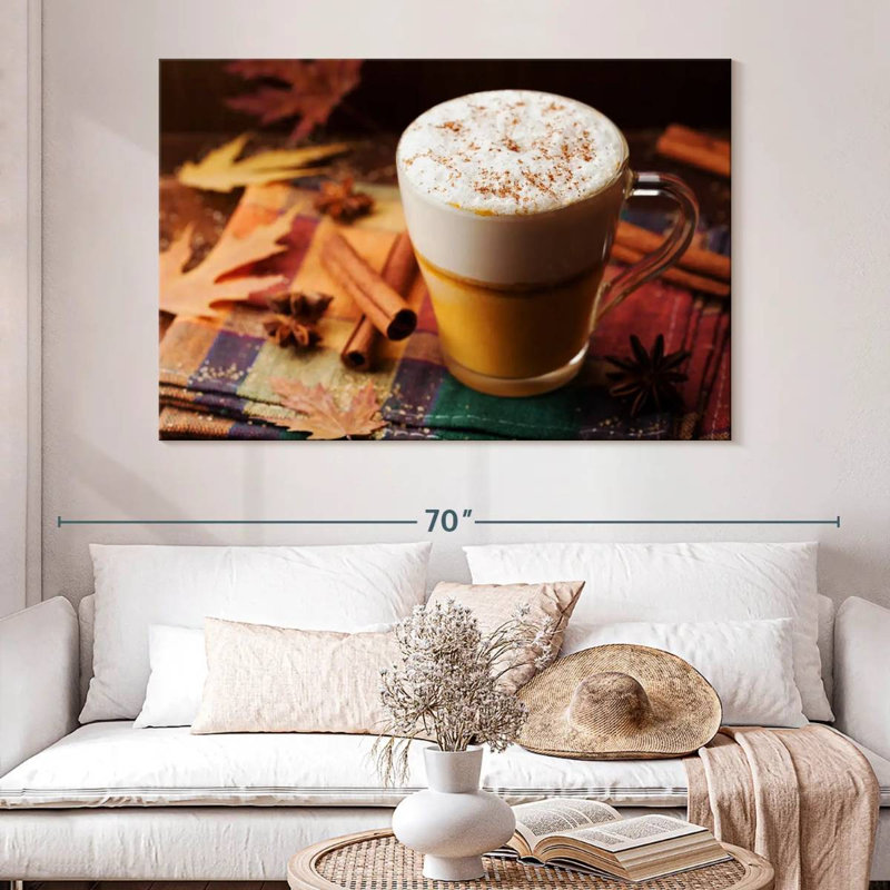 Yarlin Pumpkin Spiced Foamy Coffee, 34" H x 51" W
