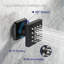 Ensemble de robinet de douche thermostatique noir avec système de mélangeur de douche à pluie à DEL 8 po