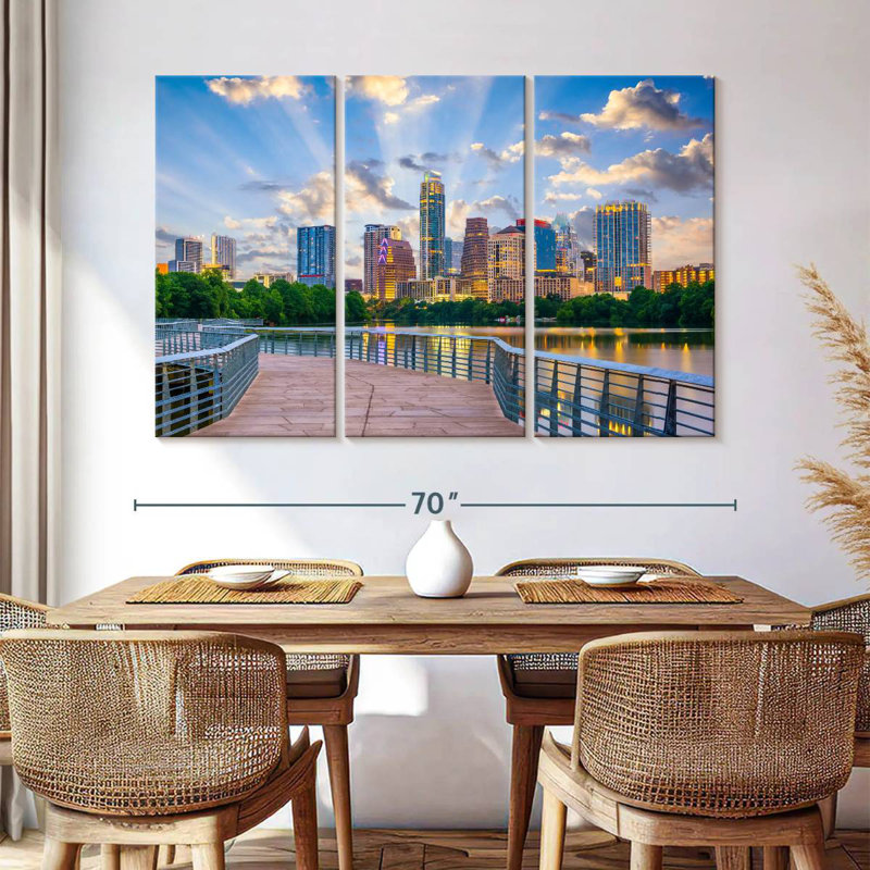 Sireci Austin Footbridge Skyline, 42" H x 65" W