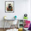 Art mural sur toile Badger with Poppy Blossoms par Fab Funky-1087352669-1087352668