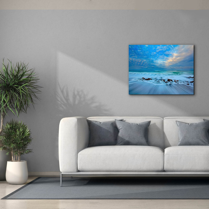 «Ocean Surf» par Patrick Zephyr, art mural sur toile, H 26 po x l 34 po x P 1,5 po