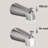 Brushed Nickel Shower Package With 2 Heads And 5 Spray Patterns 8" Rain Head Handheld In For Modern Bathroom