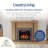 Country Living Graham 55 Inch Mantel Package 23 Inch Smart Electric Fireplace Insert Heater W/Remote