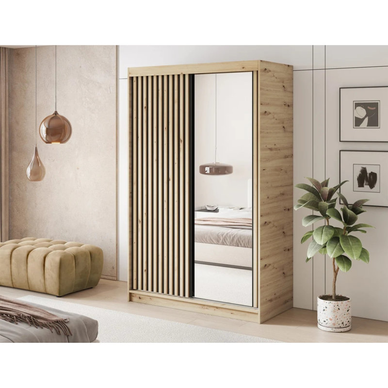 Garde-robe autoportante à 2 portes coulissantes Emerio