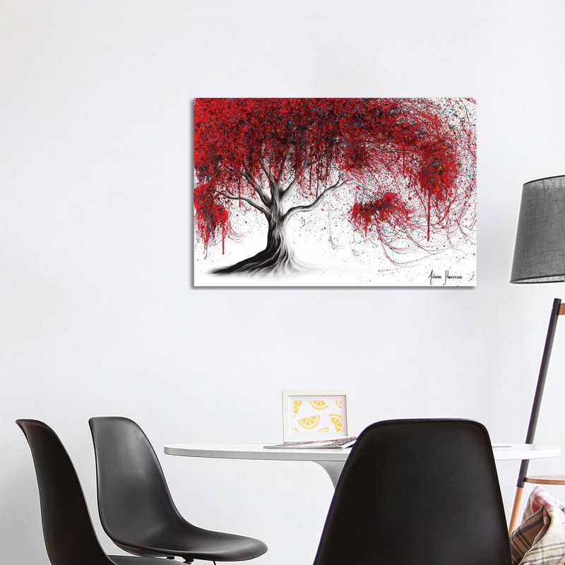 Scarlet Picnic Dream Tree by Ashvin Harrison - Print on Canvas, Wrapped Canvas, 101.6 cm H x 66.04 cm W x 1.91 cm D