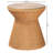 Bethyl Bali & Pari Nina Bohemian Light Honey Braided Rattan End Table With Glass Tabletop