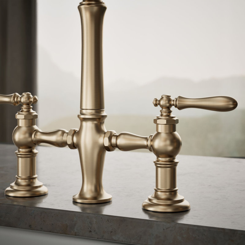 Artifacts® Bridge Faucet, Vibrant Brushed Bronze, Lever Handle