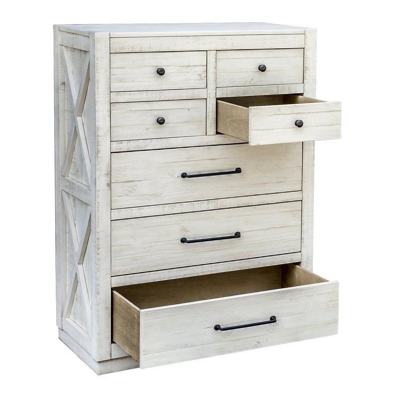 Malmberg Solid Wood 40'' W 7 - Drawer Dresser
