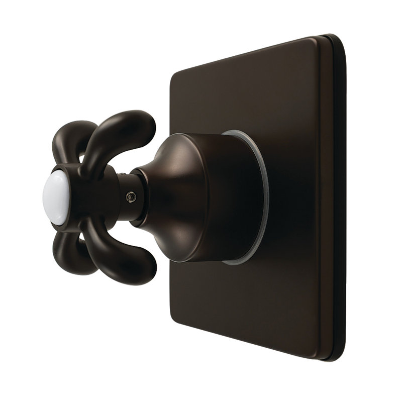 Kingston Brass French Country Single-Handle Wall Mount Six-Way Diverter Valve with Trim Kit, Polished Chrome