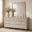 Commode marin à 6 tiroirs avec miroir - Gris