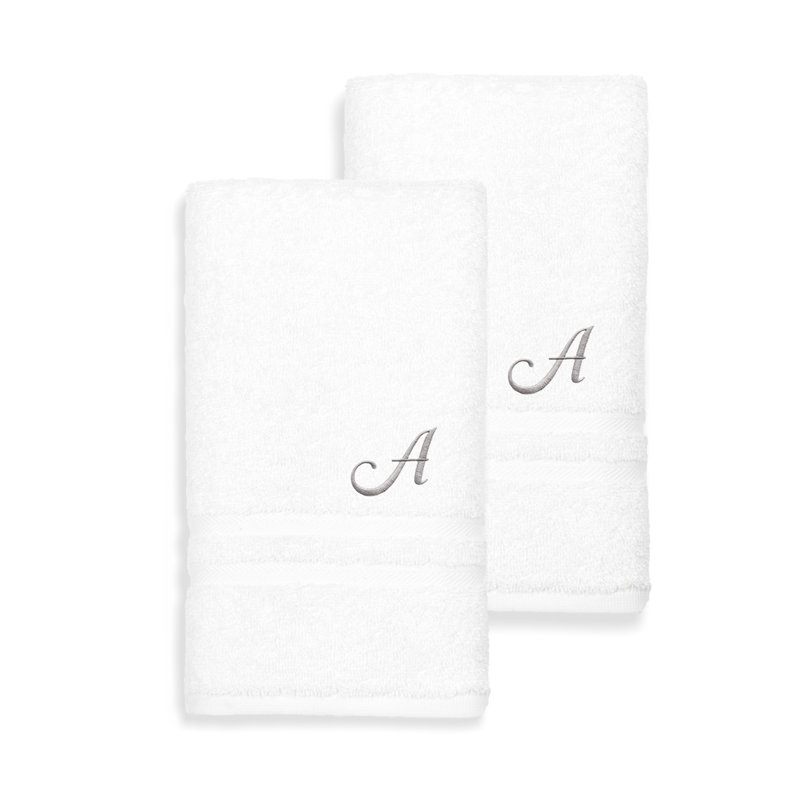 Débarbouillette 100% coton Denzi, A, Blanc