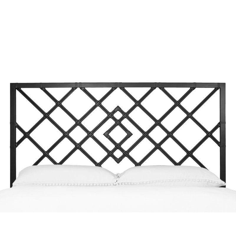 Darien Open-Frame Headboard, King, Black