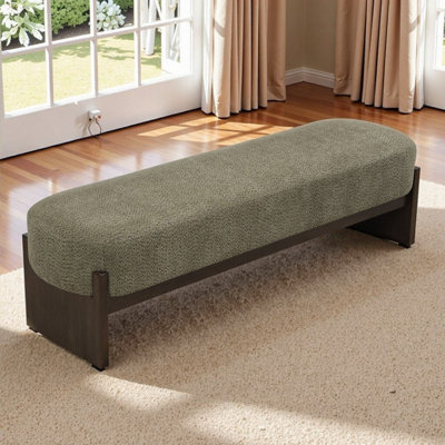 Banc de rangement pour repose-pieds texturé