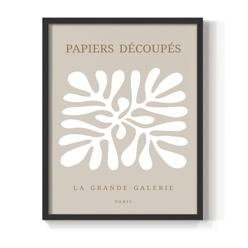 Matisse CECXCI, reproduction encadrée - bois massif, Noir, H 28 po x l 22 po