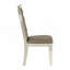 Ensemble de 2 chaises d'appoint de style glamour avec dossier capitonné en acrylique et dossier capitonné à finition champagne