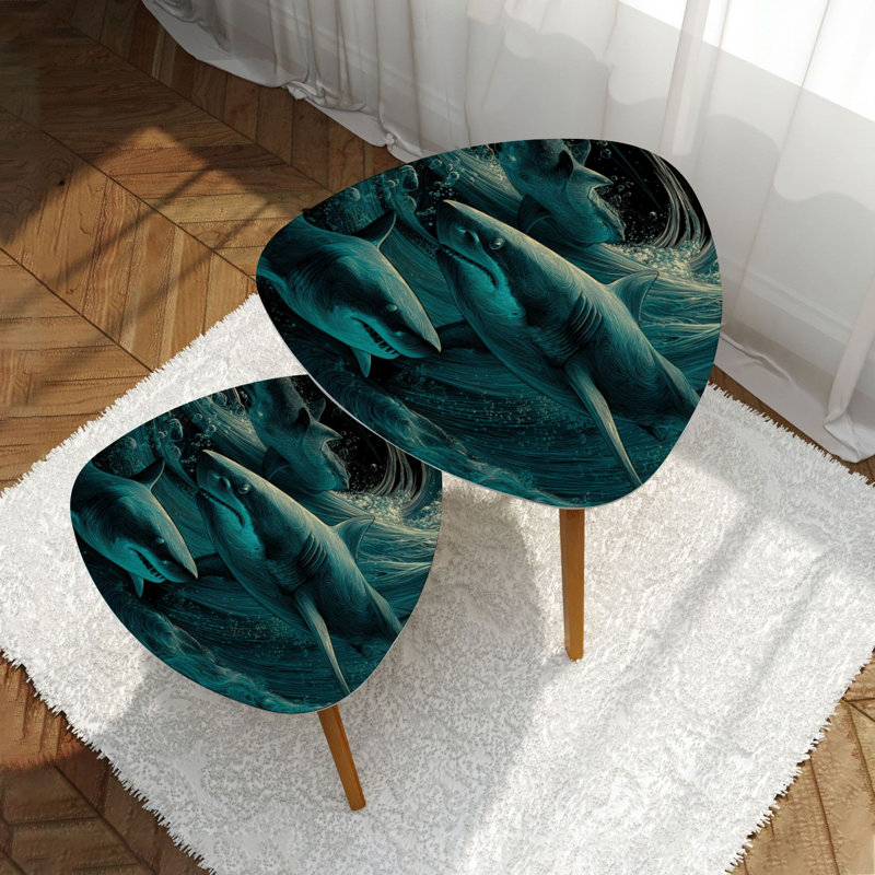 Ensemble de 2 tables basses gigognes Triangle