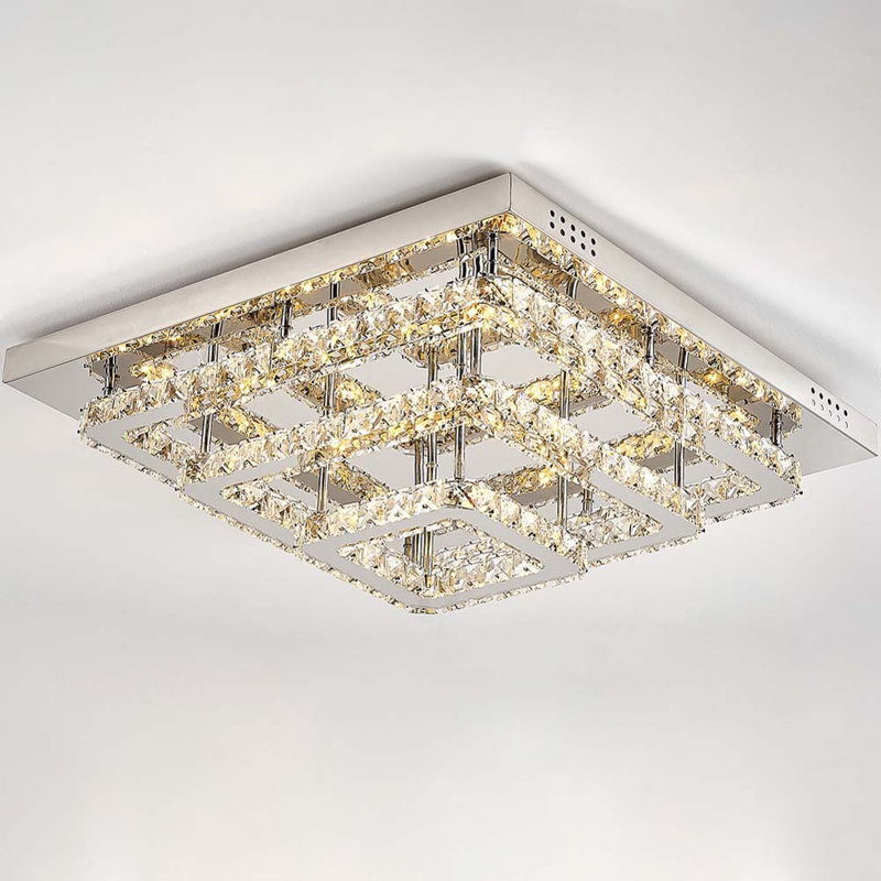 Hurst LED Flush Mount, 23cm H x 70cm W x 70cm D, Cool White